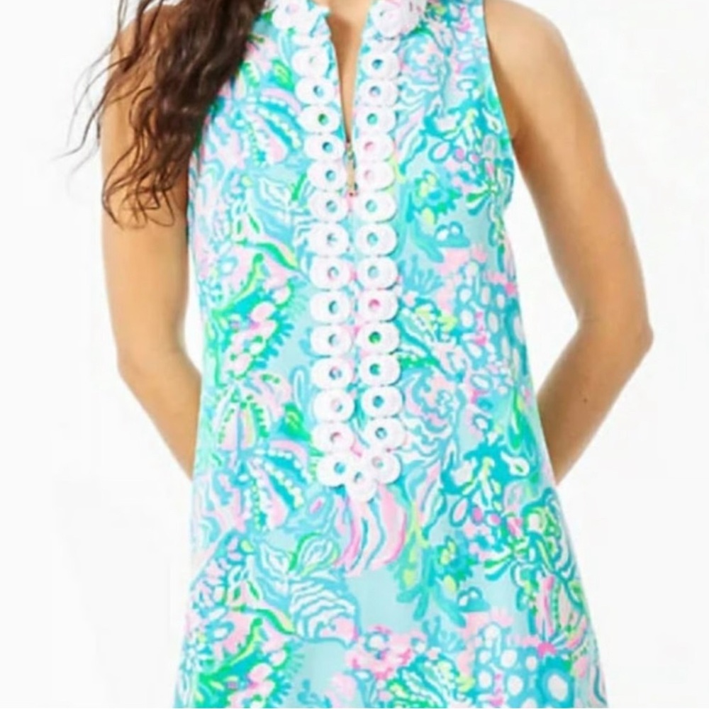 Lilly Pulitzer Blue and Pink Floral Dress